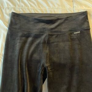 Black velveteen skinny leg leggings.  Super soft.